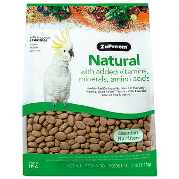 ZuPreem Natural Large Parrot Food 3lb