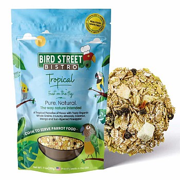 Bird Street Bistro Tropical Feast on the Fly Parrot Food 11oz