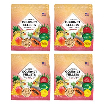 Lafeber Gourmet Pellets Tropical Fruit 1.8kg Complete Cockatiel Food Case of 4