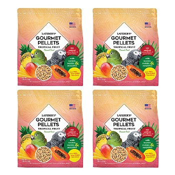 Lafeber Gourmet Pellets Tropical Fruit 1.8kg Complete Parrot Food Case of 4