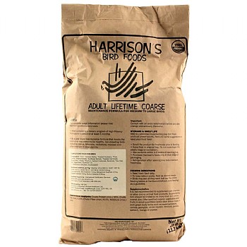 Harrisons Harrison`s Adult Lifetime Coarse 25lb Complete Parrot Food