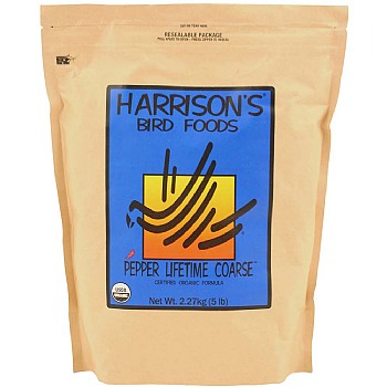 Harrison`s Pepper Lifetime Coarse 5lb Complete Parrot Diet