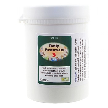 Daily Essentials 3 Powdered Multi Vitamins for Parrots 100g