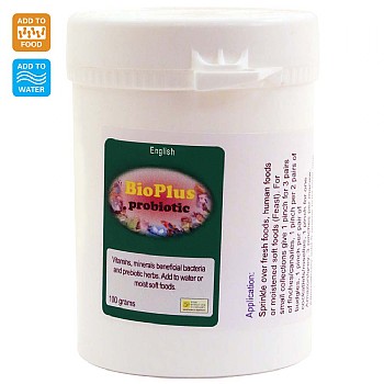 Birdcare_Company BioPlus 100g Powdered Probiotic for Pet Birds and Parrots