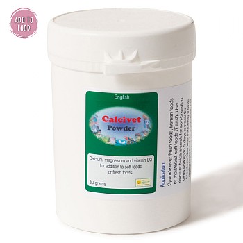 Calcivet - 80g - Powdered Calcium & D3 Bird Supplement