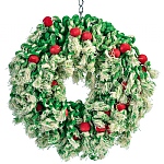 Cotton Christmas Wreath Parrot Toy