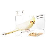 Parrot Food Mate - Acrylic Less Mess Feeder - Small