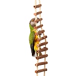Natural Log Ladder Bridge Parrot Climbing Toy - Large