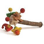 Festive Wooden Twirler Perch Parrot Toy