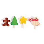 Small Festive Lollipop Parrot Foot Toys - Pack of 4