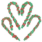 Christmas Candy Cane Shaped Parrot Foot Toys - Pack of 4