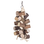 Naturals Wood & Rope Log Cluster Parrot Toy Medium