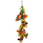 Jumbo Fun Wood and Rope Parrot Toy