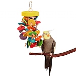 Disks and Knots Wooden Rope Parrot Toy