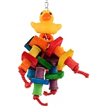 Davie Duck Wood & Rope Parrot Toy