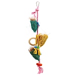 Triple Foraging Pouches Parrot Toy