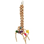 Leather Plait Parrot Toy