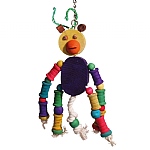 Cheeky Chimp Wood & Rope Parrot Toy