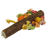 Preening Perch Wood & Rope Parrot Toy