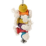 Spool Stacker Wood & Rope Parrot Toy