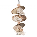 Naturals Wood & Rope Preening Stacker Parrot Toy