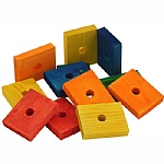 Coloured Wood Slats Large - Parrot Toy Parts - Pack of 12
