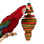 Cocotte - Wooden Chewable Parrot Toy - Medium