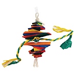 Popoff Wood & Rope Parrot Toy - Small