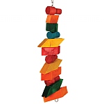 Block Tower Chunky Wood Parrot Toy