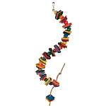 Spiral Wood and Rope Parrot Toy - Small