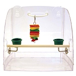 Window Perch & Parrot Play Centre with Feeding Cups