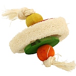 Loofah Disc Parrot Foot Toy