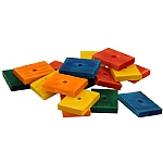 Coloured Wood Slats Medium - Parrot Toy Parts - Pack of 16