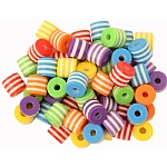 Multi-Coloured Plastic Beads - Parrot Toy Parts - 60 Pack